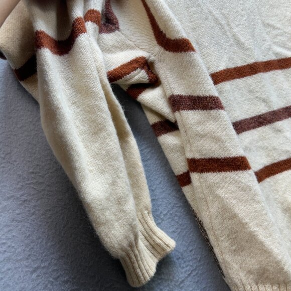 Vintage Sweater Mens XL Shetland Wool V Neck Made England 90s Layering Granola - Picture 9 of 16